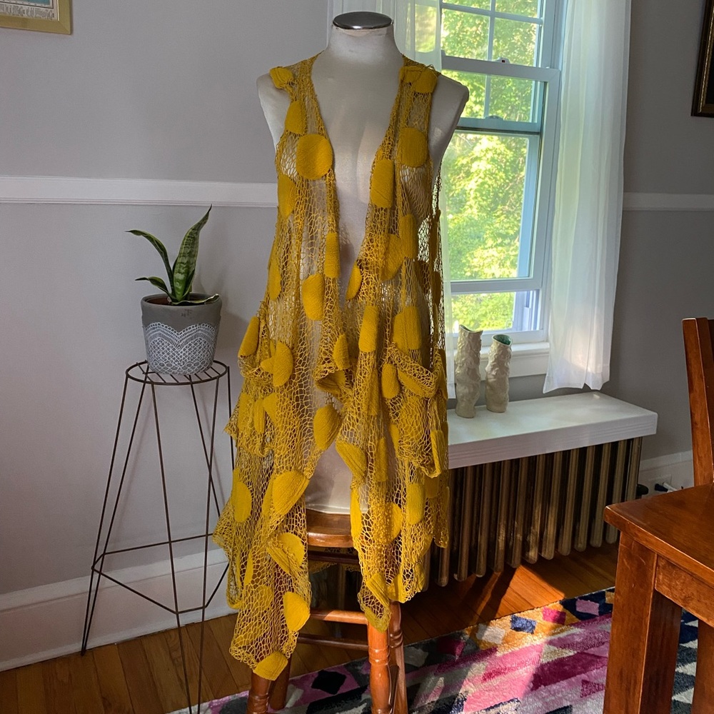 Bright Mustard Duster/Vest